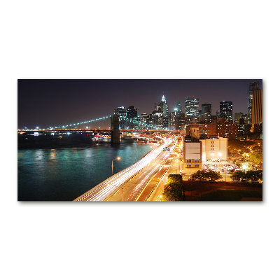 Quadro vetro acrilico New York di notte