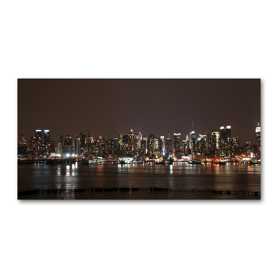 Quadro in vetro acrilico New York di notte