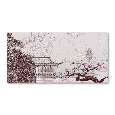 Quadro in vetro acrilico Paesaggio cinese