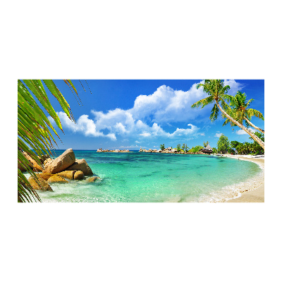 Quadro vetro acrilico Spiaggia delle Seychelles