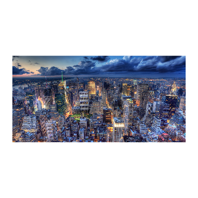 Quadro vetro acrilico Vista a volo d'uccello di New York