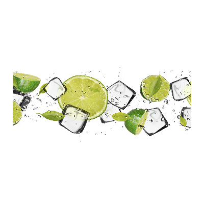 Quadro in vetro acrilico Lime con ghiaccio
