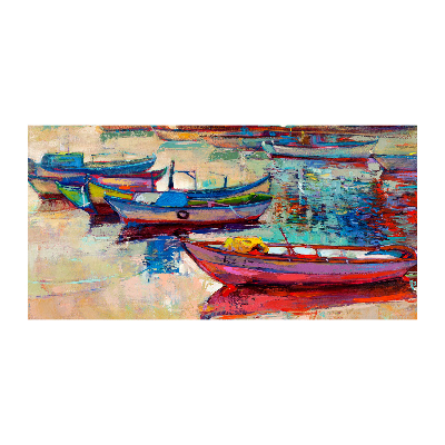 Quadro vetro acrilico Barche colorate
