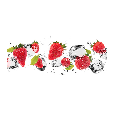 Quadro su vetro acrilico Fragole e acqua