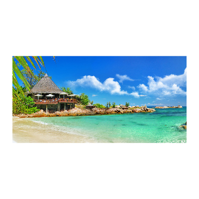 Quadro in vetro acrilico Spiaggia delle Seychelles