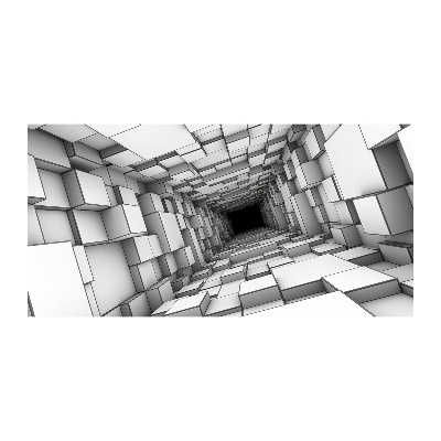 Quadro vetro acrilico Tunnel di cubi