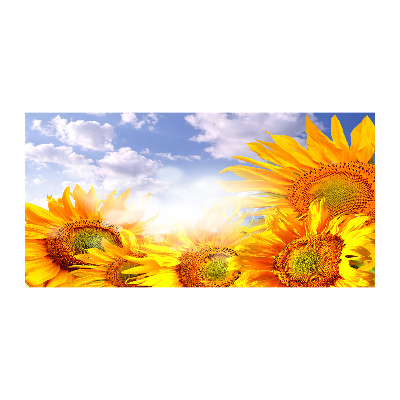Quadro in vetro acrilico Girasoli