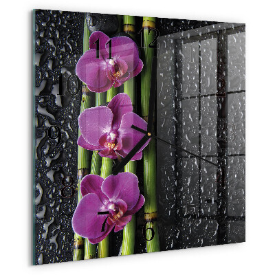 Orologio quadrato Orchidea