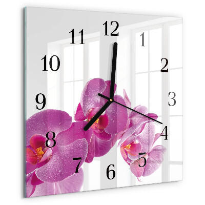 Orologio quadrato Orchidea