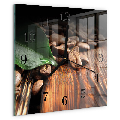 Orologio quadrato chicchi di caffè
