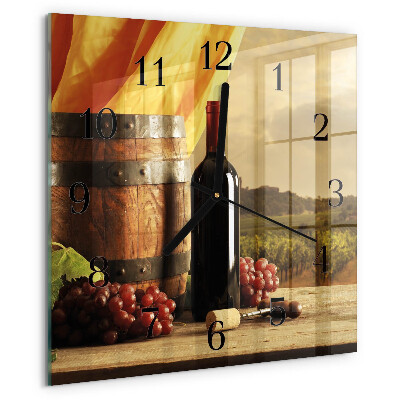 Orologio quadrato Botte di vino