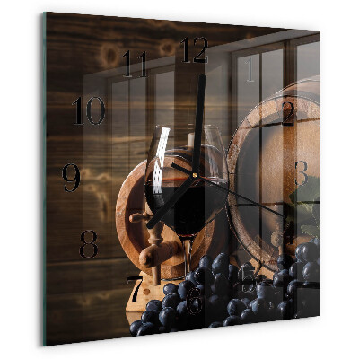 Orologio quadrato Botte di vino