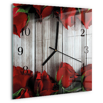 Orologio quadrato Compresse di rosa