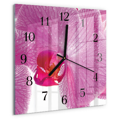 Orologio quadrato Orchidea