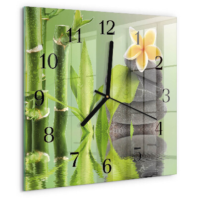 Orologio quadrato Pietre di bambù