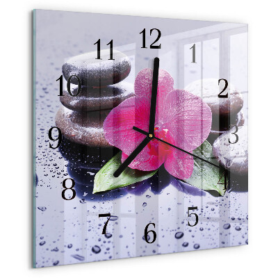 Orologio quadrato Orchidea