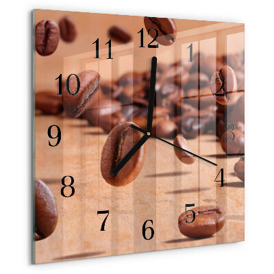 Orologio quadrato chicchi di caffè
