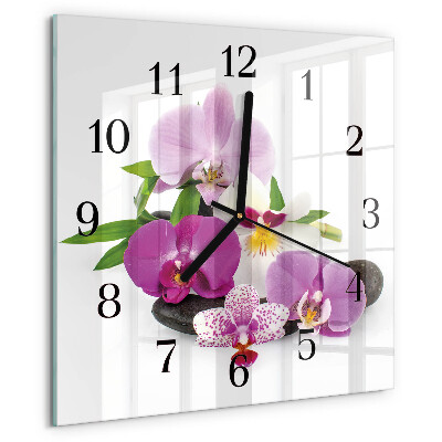 Orologio quadrato Orchidea