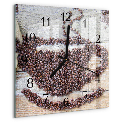 Orologio quadrato chicchi di caffè