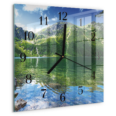 Orologio quadrato Lago di montagna