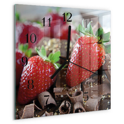 Orologio quadrato Fragole