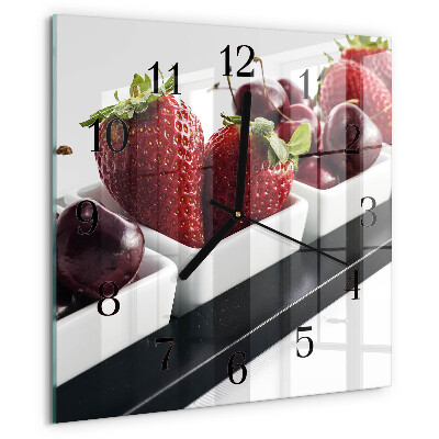 Orologio quadrato Fragole