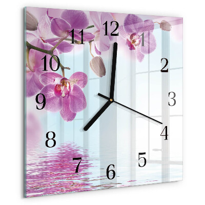 Orologio quadrato Orchidea