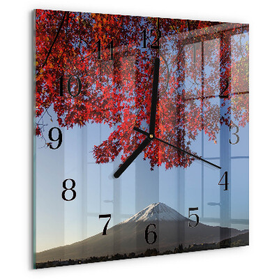 Orologio quadrato Foglie di montagna