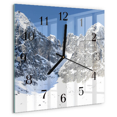 Orologio quadrato Montagne invernali