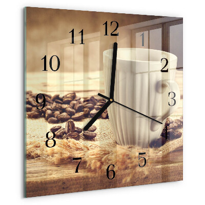 Orologio quadrato Caffè