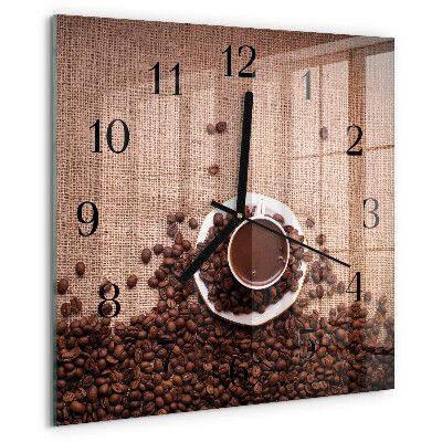 Orologio quadrato chicchi di caffè