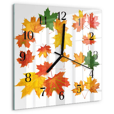 Orologio quadrato Foglie