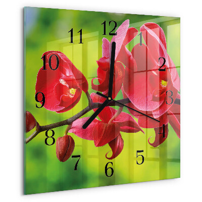 Orologio quadrato Orchidea