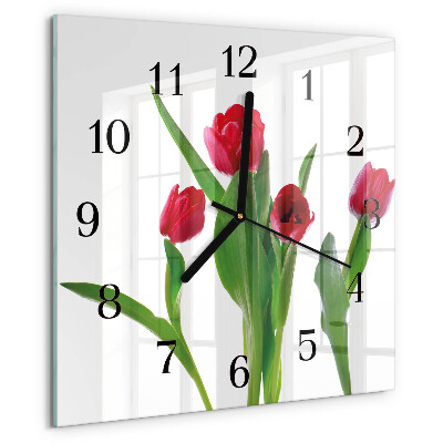 Orologio quadrato Tulipani