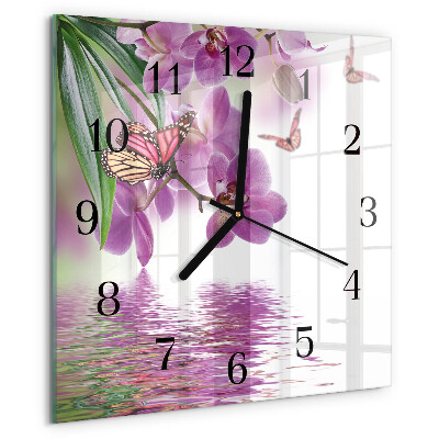 Orologio quadrato Farfalle