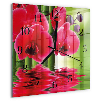 Orologio quadrato Orchidea