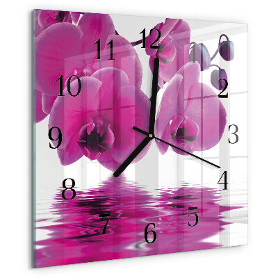 Orologio quadrato Orchidea