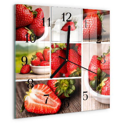 Orologio quadrato Fragole