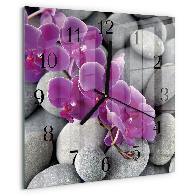 Orologio quadrato Pietre per orchidee