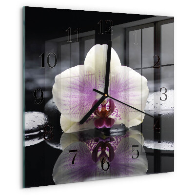 Orologio quadrato Orchidea