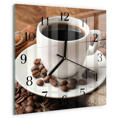 Orologio quadrato Caffè