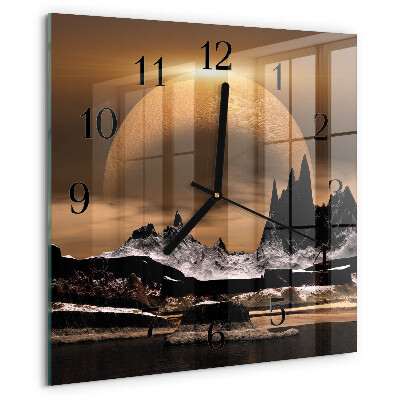 Orologio quadrato Montagne