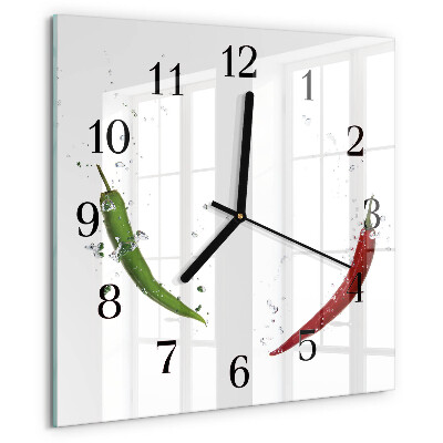 Orologio quadrato peperoncini