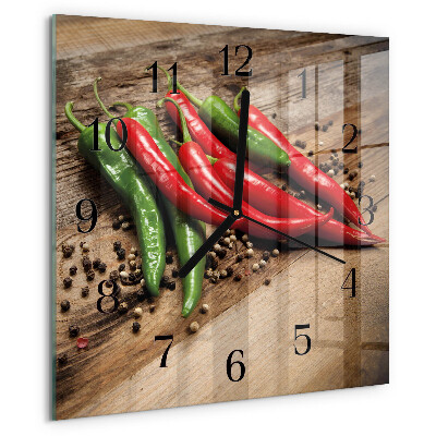 Orologio quadrato peperoncini