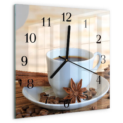 Orologio quadrato Caffè