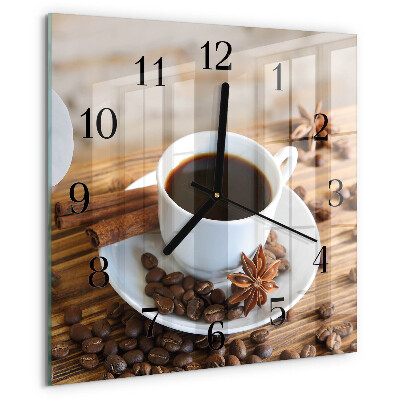 Orologio quadrato Caffè