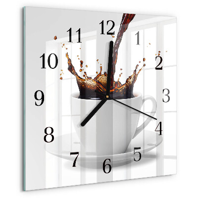 Orologio quadrato Caffè