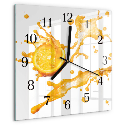 Orologio quadrato Succo d'arancia