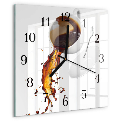 Orologio quadrato Caffè