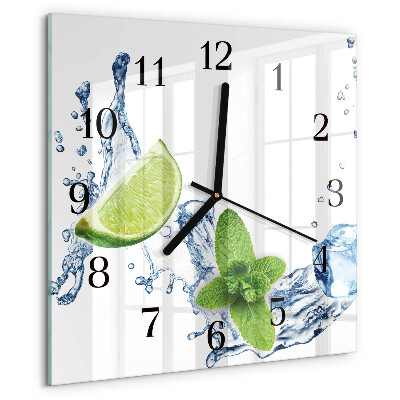 Orologio quadrato Menta e lime